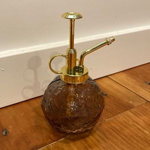 GLASS BULB SPARY BOTTLE Colored Glass Gold Hardware Perfume Refillable